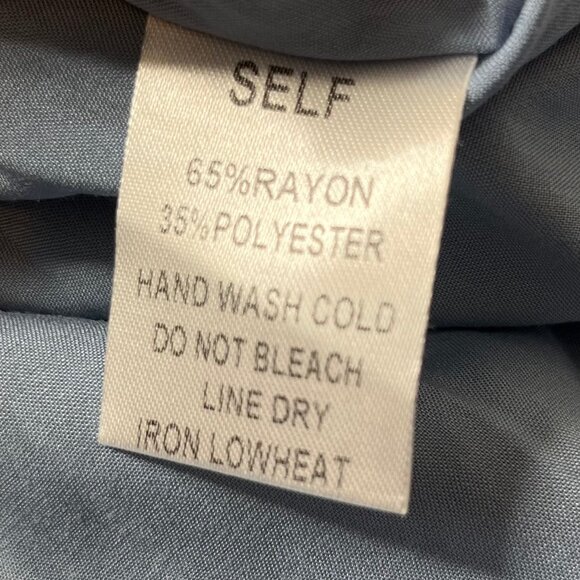 Bluivy Shirt Off Shoulder Cropped Womens Large Blue New Socielle - Picture 8 of 13